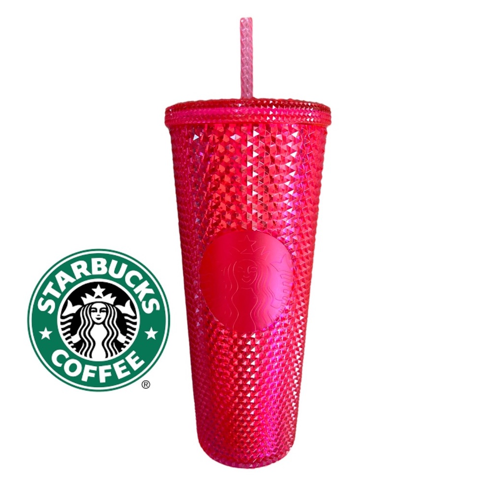 Neon Pink 2019 Starbucks Holiday Studded Tumbler - Rare 24 fl oz